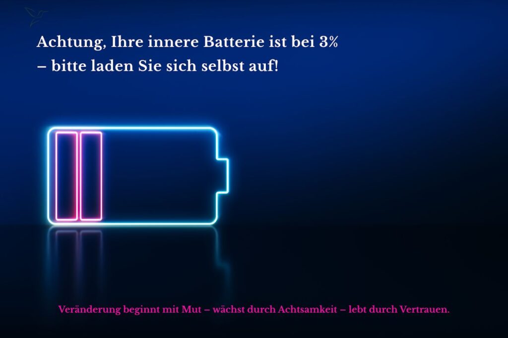 Auf dem Bild siehst du eine leere Batterie: Stressmanagement und was du tun kannst, um Stress abzubauen.